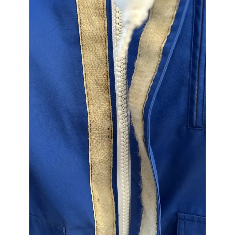 Lands End Men Size Medium Blue Jacket Dual Pocket Vintage